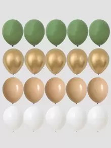 20入組素色乳膠小氣球 - 彩色 - 查看 1