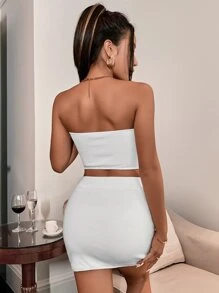 Top tubo corto corte V