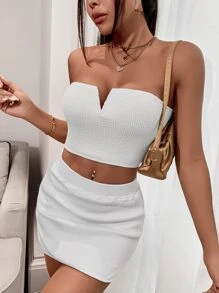 Top tubo corto corte V