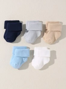 5pairs Baby Mixed Color Socks - Multicolor - View 1