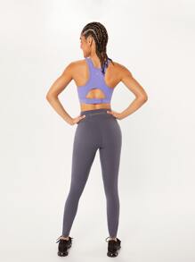 GLOWMODE 26" Powersculpt™ Side Stripe Logo Leggings - Mauve Purple - View 6