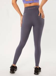 GLOWMODE 26" Powersculpt™ Side Stripe Logo Leggings - Mauve Purple - View 4