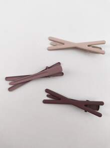 3 chiếc Kẹp tóc chắc chắn để tạo kiểu hàng ngày Thích hợp cho việc hẹn hò trong khuôn viên trường Kỳ nghỉ du lịch hàng ngày Thông thường - Nhiều màu - Xem 3