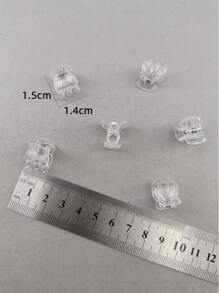 20pcs/Pack Women's Practical Solid Color Small Plastic Hair Claw Clips (1.5cm), Suitable For Daily Use Casual Hair Jaw Clip Hair Clamps Hair Clutch Hair Catcher Clip, School Stuff, College Fall Winter Hair Clip Hair Accessories For Women For Vacation Outfits Woman - Clear - View 6