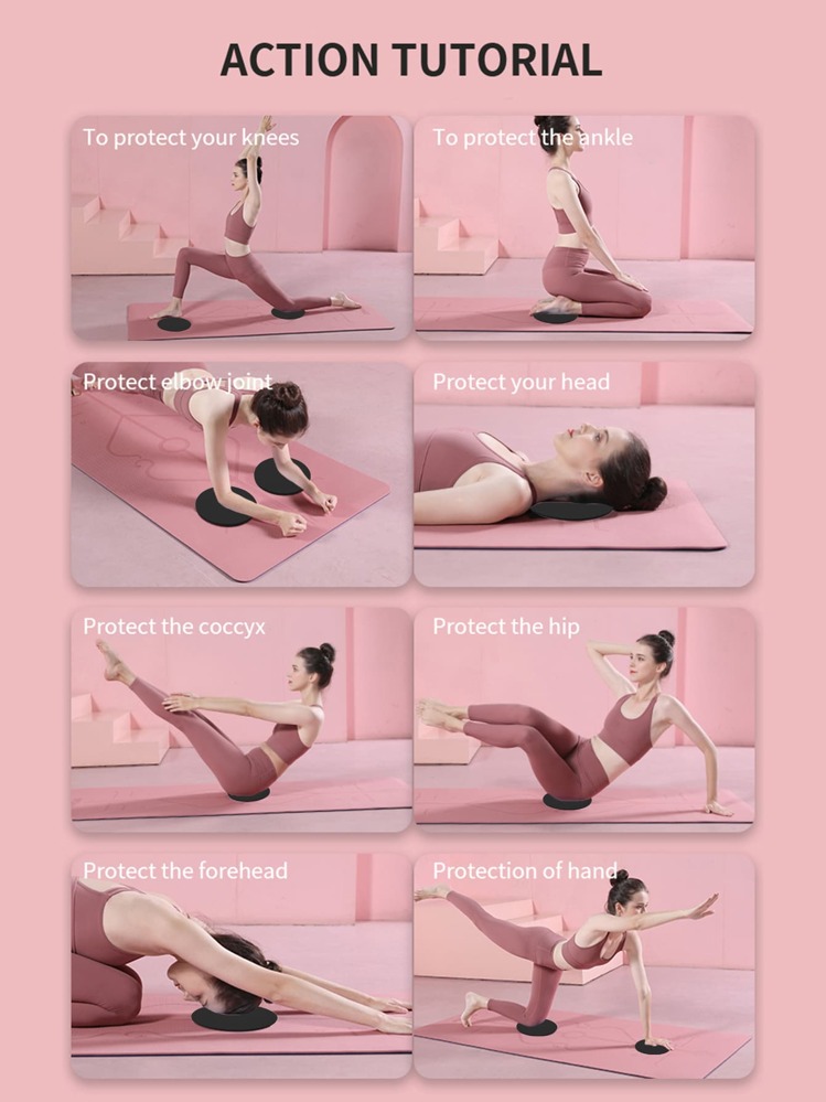 2入組瑜伽墊 - 黑色 - 查看 7