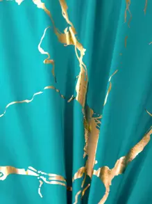 Metallic Marble Pattern Duvet Cover Set Without Filler - Multicolor - View 6