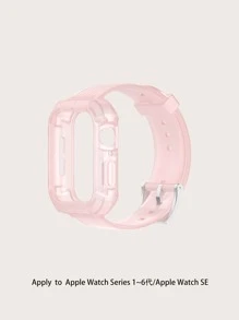 二合一錶帶和保護殼適用於Apple Watch - 淺粉色 - 查看 3
