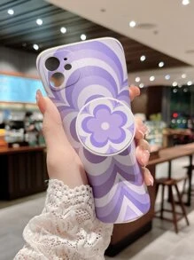 Floral Phone Case With Stand-Out Phone Grip - Multicolor - View 4