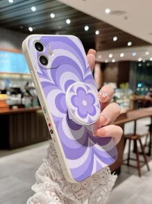 Floral Phone Case With Stand-Out Phone Grip - Multicolor - View 5