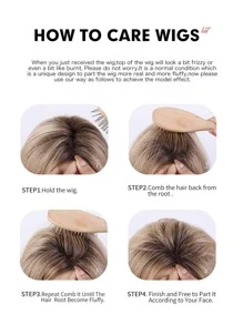 女士卷曲直发头带假发 合成 Yaki 直发 天然耐热头带假发 适合女性非洲发型 - 黑色 - 查看 5