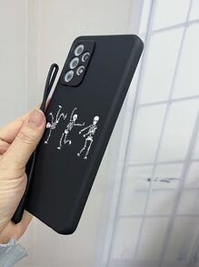 Dancing Skeleton Phone Case - Black and White - View 3