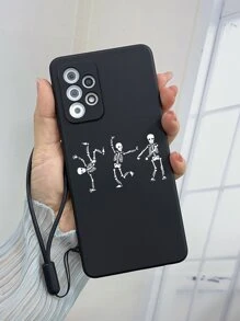 Dancing Skeleton Phone Case - Black and White - View 4