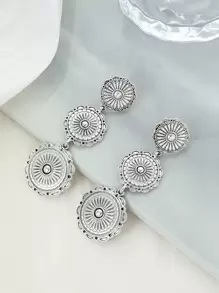 Bông tai thả hoa - Bạc - Xem 2