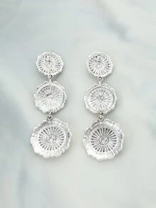 Bông tai thả hoa - Bạc - Xem 3