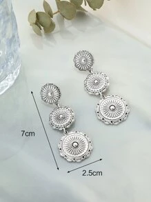 Bông tai thả hoa - Bạc - Xem 4