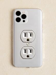 Socket Pattern Phone Case,International Version, Not The Domestic Version - White - View 1