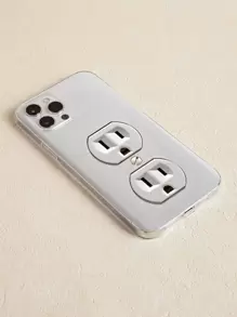 Socket Pattern Phone Case,International Version, Not The Domestic Version - White - View 2