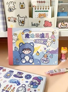 MOKA 50sheets Cartoon Graphic Sticker - Multicolor - View 1