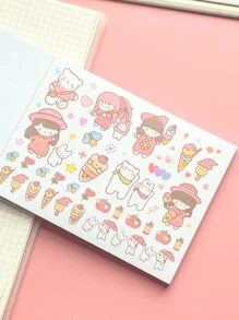 MOKA 50sheets Cartoon Graphic Sticker - Multicolor - View 2