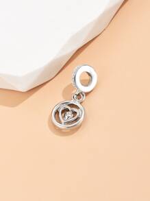 Mặt dây chuyền tự làm hình tròn trang trí bằng đá rhinestone - Nhiều màu - Xem 3