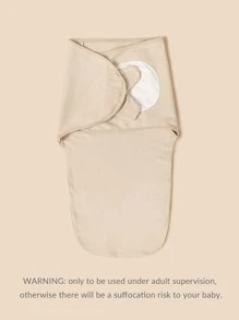 Plain Baby Swaddling Blanket - Khaki - View 6