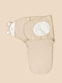 Plain Baby Swaddling Blanket - Khaki - View 9