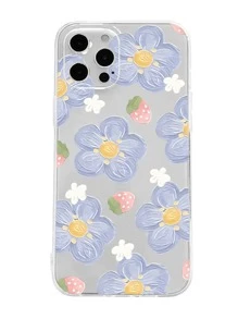 Floral Clear Phone Case Compatible With IPhone15/15Plus/15Pro/15Promax - Multicolor - View 2