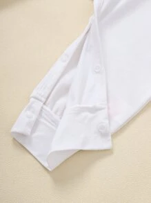 Baby Boy Cartoon Graphic Spliced Tee Jumpsuit - Multicolor - View 8