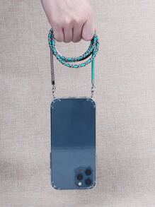 Clear Anti-fall Phone Case With Lanyard - Clear - View 2