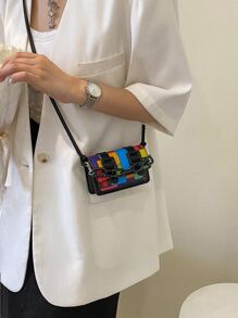 Mini Colourblock Flap Square Bag - Multicolor - View 3