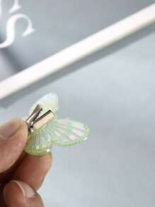 5入組蝴蝶裝飾髮夾 - 綠色 - 查看 3