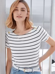 MOTF PREMIUM BOAT NECK T-SHIRT - White - View 4