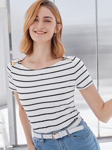 MOTF PREMIUM BOAT NECK T-SHIRT - White - View 8