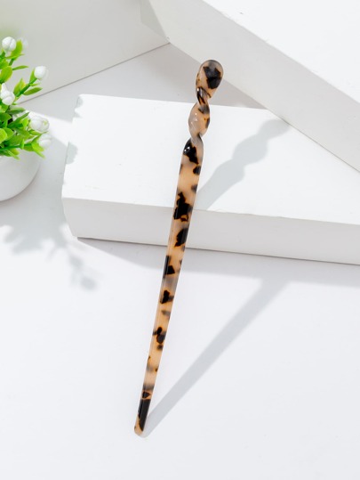 Twist Detail Hair Pin Hair Clip Casual Leopard Print Hair Bun Hair Bun Maker Bun Hair Piece Hair Styling Pins, School Stuff