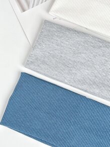 3 件纯色发带 休闲、健身 - 彩色 - 查看 5