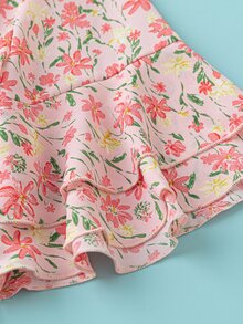 Plus Ditsy Floral Print Chiffon Kimono