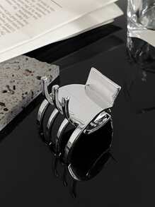 极简主义发夹，适合女孩日常使用的发型休闲街头，Y2k - 銀色 - 查看 2