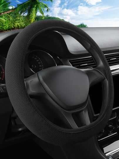 Funda para volante de coche de unicolor, accesorios para coche