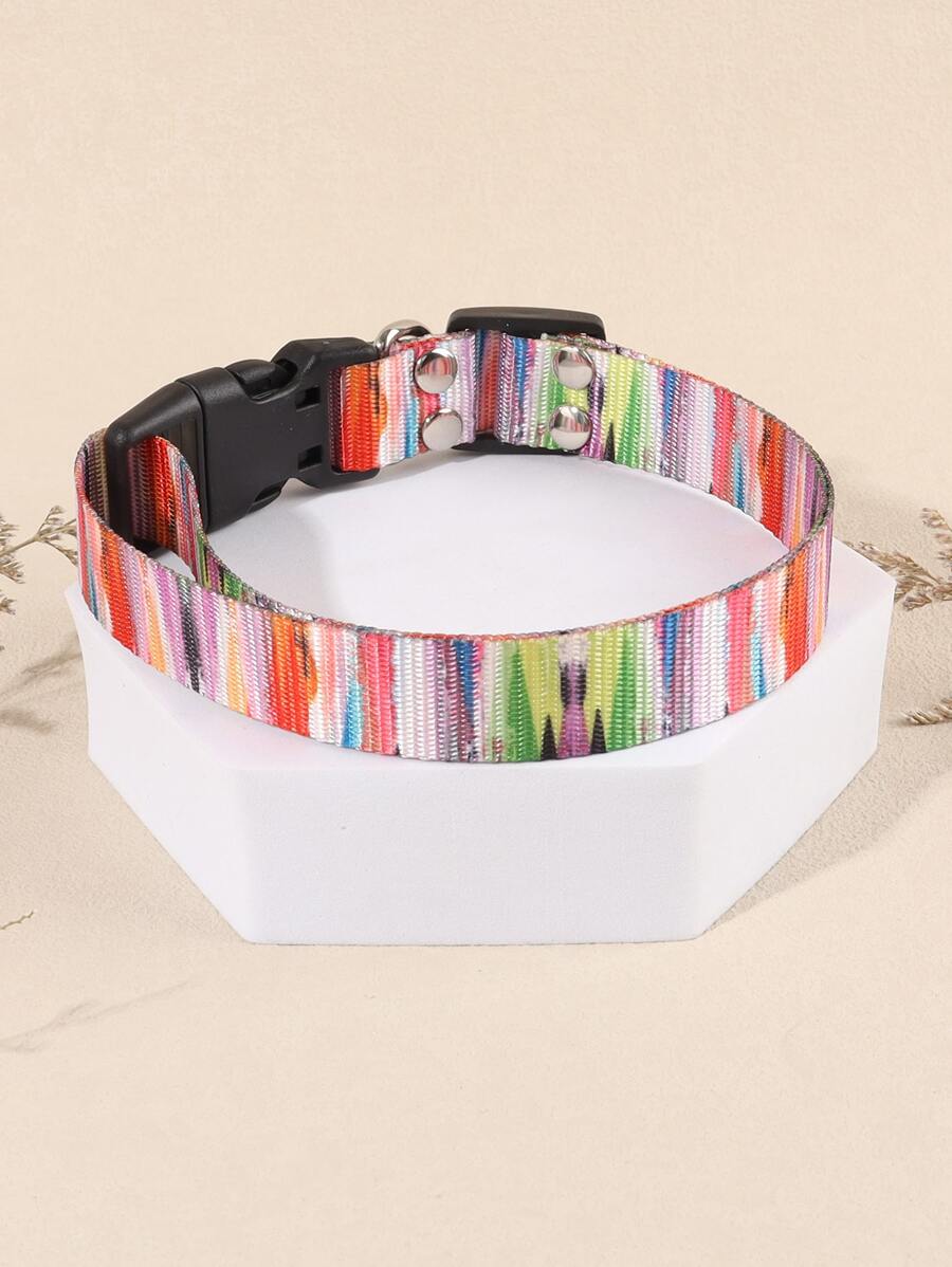1 Vòng cổ thú cưng bằng nylon đầy màu sắc với hoa văn và mặt dây chuyền sơn dầu, thích hợp cho những chú chó nhỏ như Teddy và Bichon Frise, tất cả các mùa - Nhiều màu - Xem 1