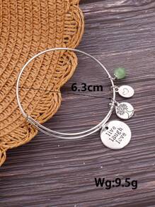 Cây & Chữ cái Chi tiết Vòng đeo tay quyến rũ - Nhiều màu - Xem 3