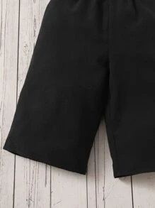 SHEIN Babymeisje Shirred frill Trimmen Cami-jumpsuit