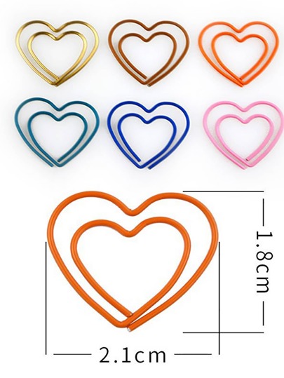 50 pz Mollette con forma a cuore, articoli per la scuola