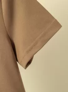 SHEIN 1 pieza Top de manga corta cómodo y transpirable con estampado de cara sonriente para niño joven, adecuado para primavera y otoño, ocasiones informales, versátil para fiestas, uso diario, escuela, viajes, y reuniones