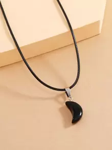 Collar con diseño de luna - Negro - Ver 1