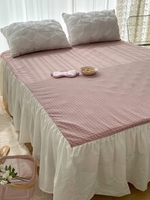 Faldones de cama con patrón de cuadros - Multicolor - Ver 5