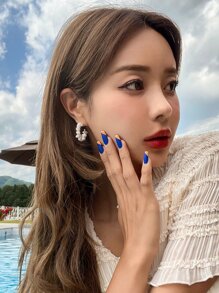 DAZY Faux Pearl Bead Decor Earrings