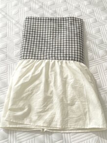 Faldones de cama con patrón de cuadros - Multicolor - Ver 2