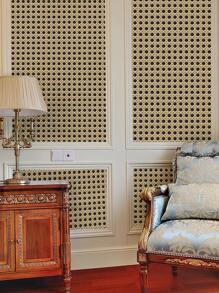 1pc Brown Woven Rattan Bamboo Pattern Wall Decal Sticker, Thick Waterproof Renovation Adhesive Wallpaper, Background Decor, Cabinet Desk Chair Refurbishing Self-Adhesive, Renovation Stickers Peel Wall Panels, Wall Paper, Wallpapers, Spring Decoration Items Refresh Your Home, Rama Decoration Stickers - Multicolor - View 5