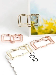 4pcs Book Shaped Mini Bookmark Back To School - Multicolor - View 2