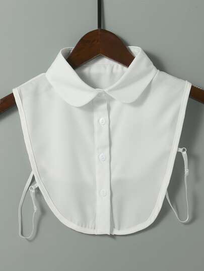 1pc Solid Half Shirt Dickey Collar Simple Fake Collar